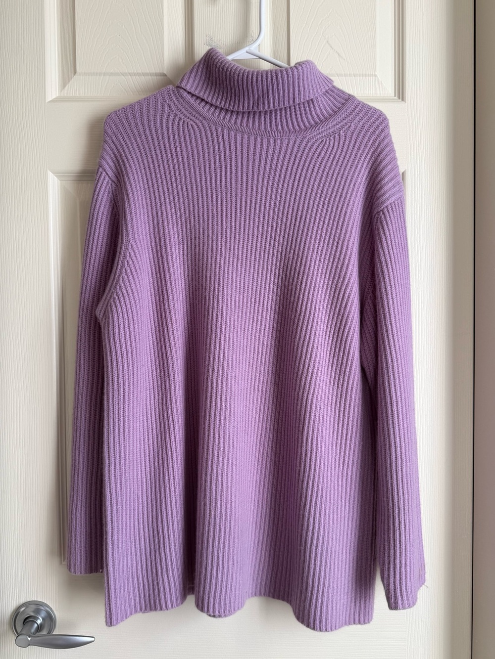 Talbots Lavender Ribbed Turtleneck Sweater Size Large